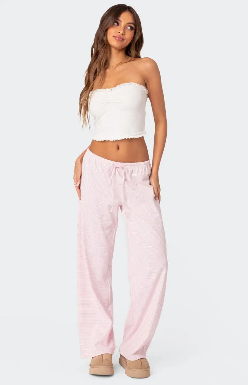 Edikted Olivia Striped Loose Fit Pants