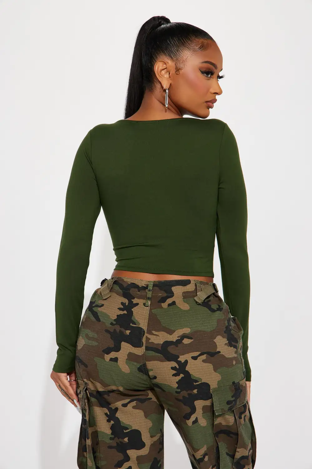 Angelica Scoop Neck Top - Green