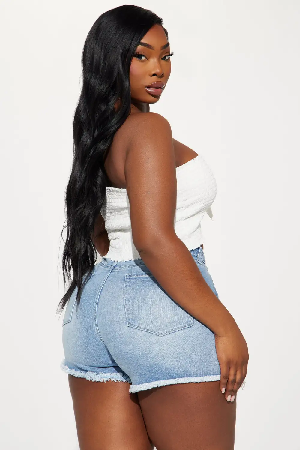 Simplistic Linen Tube Top - White