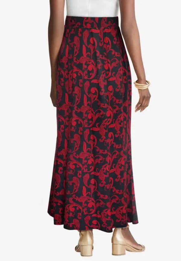 Stretch Knit Maxi Skirt