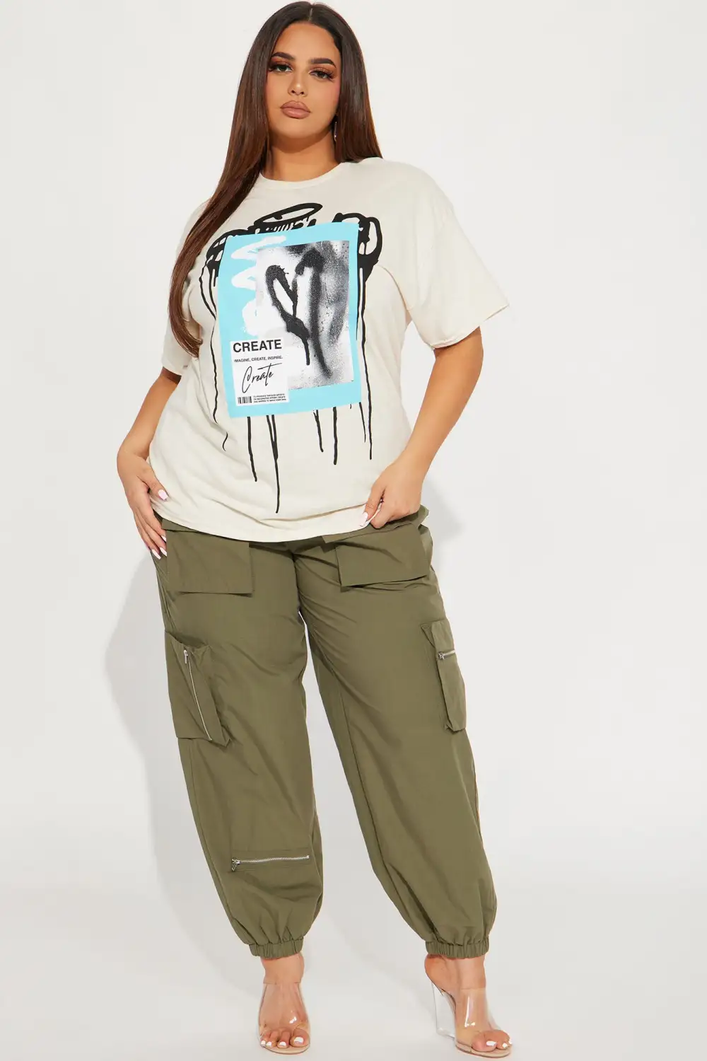 Create Love Graffiti Tshirt - Cream