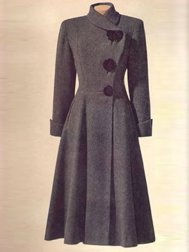 Vintage Wool Blend Overcoat