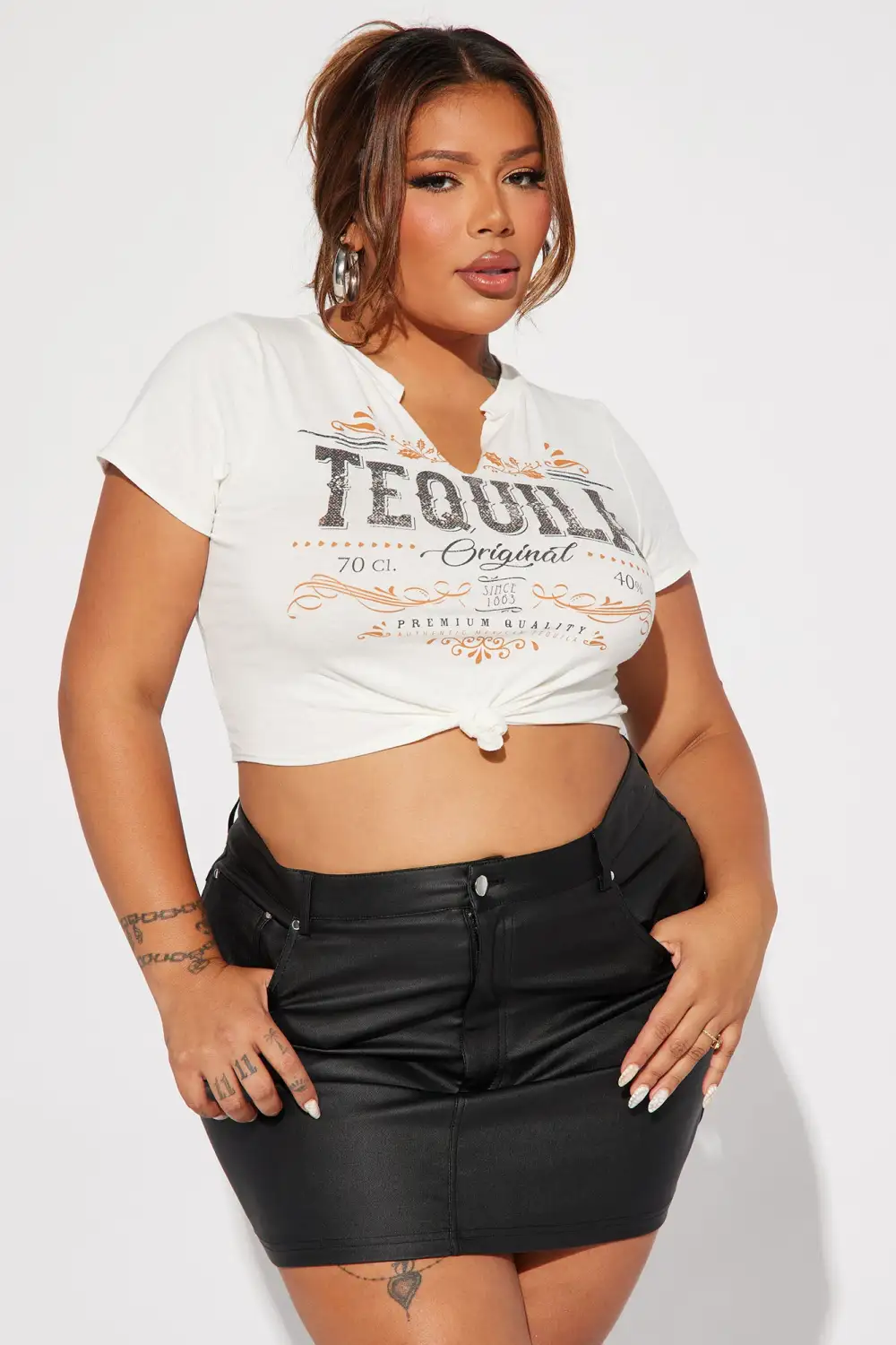 Shots Of Tequila Baby Tee - Ivory