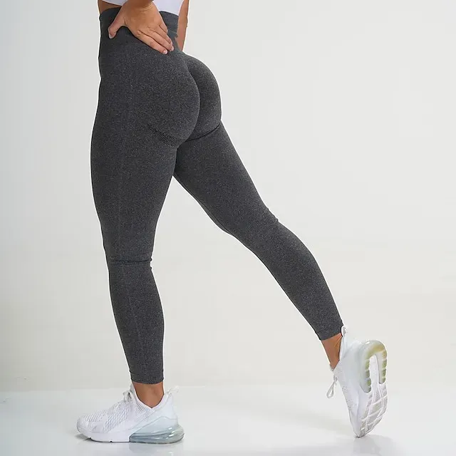 Women Seamless Leggings Workout Butt Lift Tights Ruched Push Up Tummy Control Leggings Sport Gym Yoga Fitness Cycling Running Athleisure Activewear