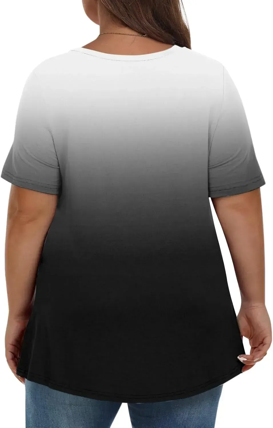 Plus Size Tops for Women Dressy Short Sleeve V Neck Shirts for Women Summer Tops for Women 2024 Floral Print Top