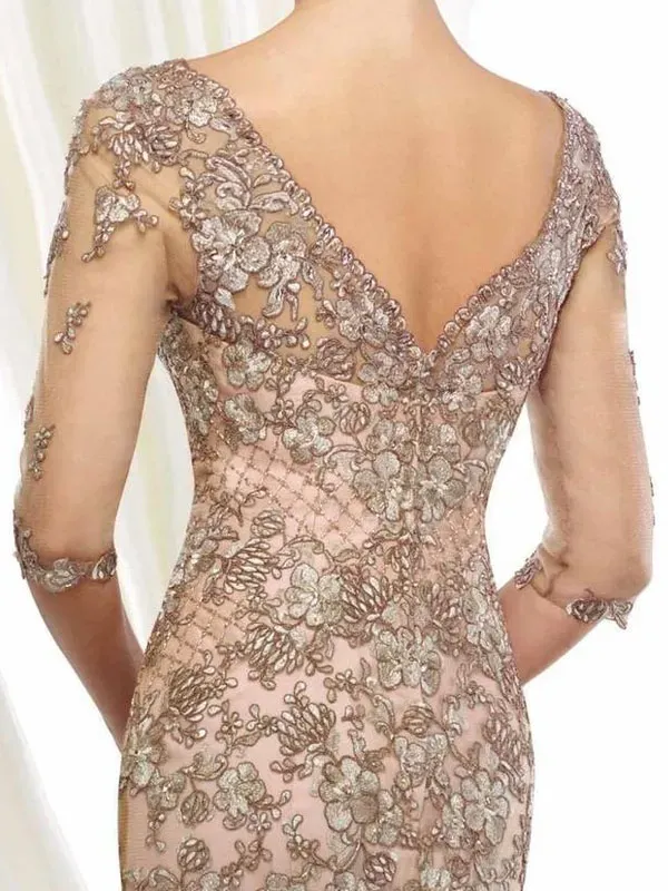 Floral lace tulle mermaid dress