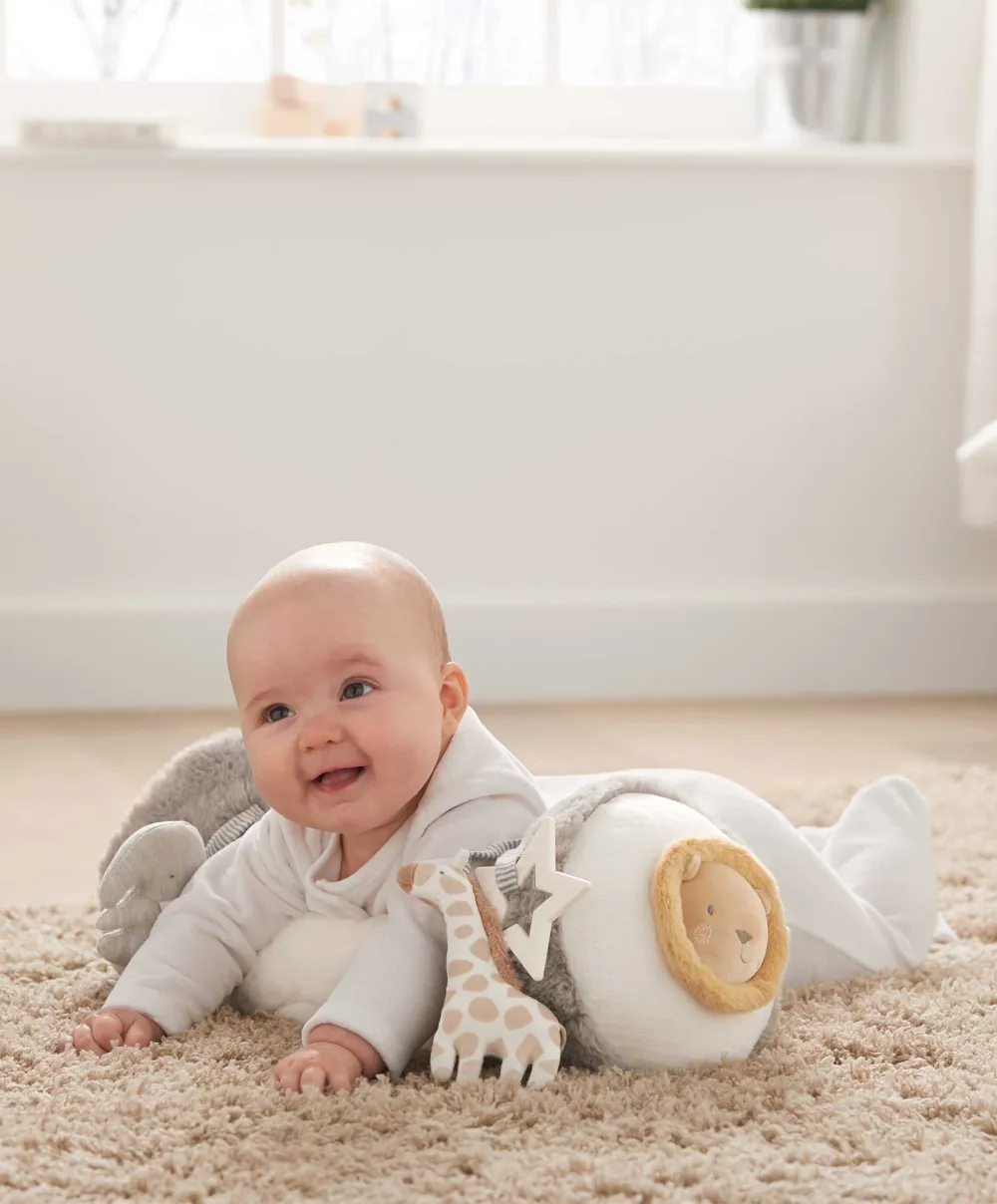 Tummy Time Roll - Welcome to the World Elephant/Grey