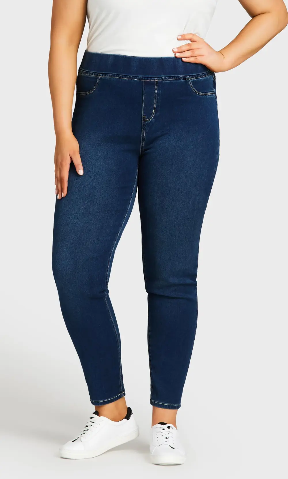 Evans Blue Mid Wash Tall Skinny Jeans