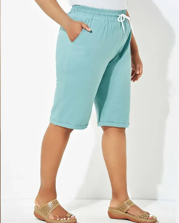 Plus Size Casual Shorts With Pockets for Holiday