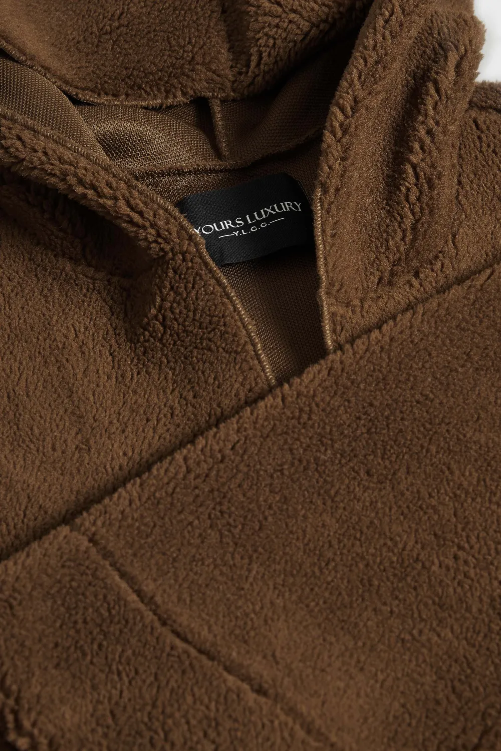 YOURS Curve Brown Teddy Hooded Jacket