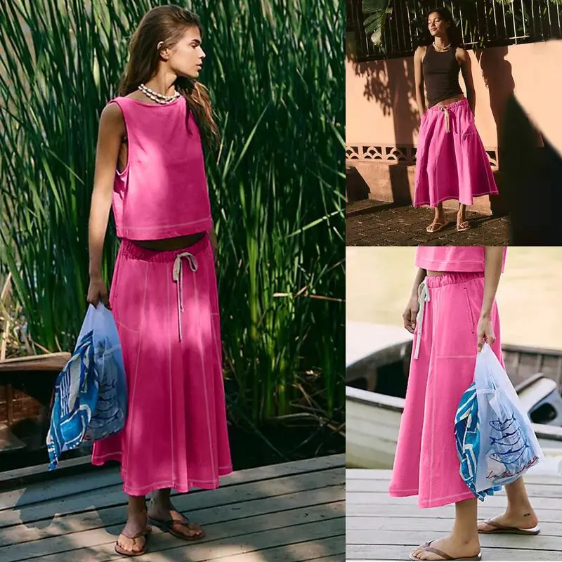 Women's 2 Piece Skirt Sets Summer Matching Sets