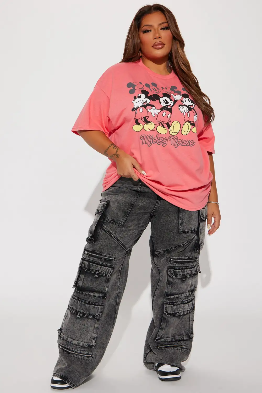 Strike A Pose Mickey Mouse Graphic Tshirt - Red