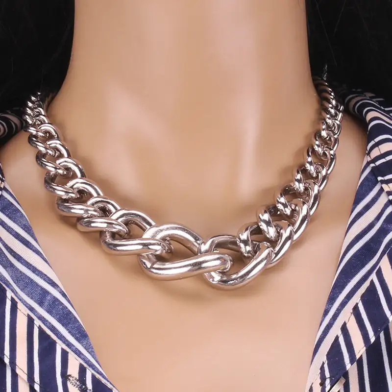 Thick Chain Simple Retro Sweater Necklace