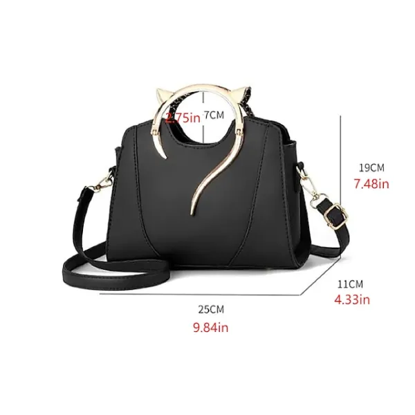 Women's 2022 Handbags Top Handle Bag PU Leahter Daily Going out White Black Pink Light Green