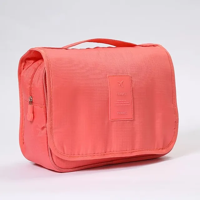 Women's Girls' Cosmetic Bag Oxford Cloth Party Daily Holiday Zipper Large Capacity Waterproof Foldable Embroidery Wine Pink Dusty Rose