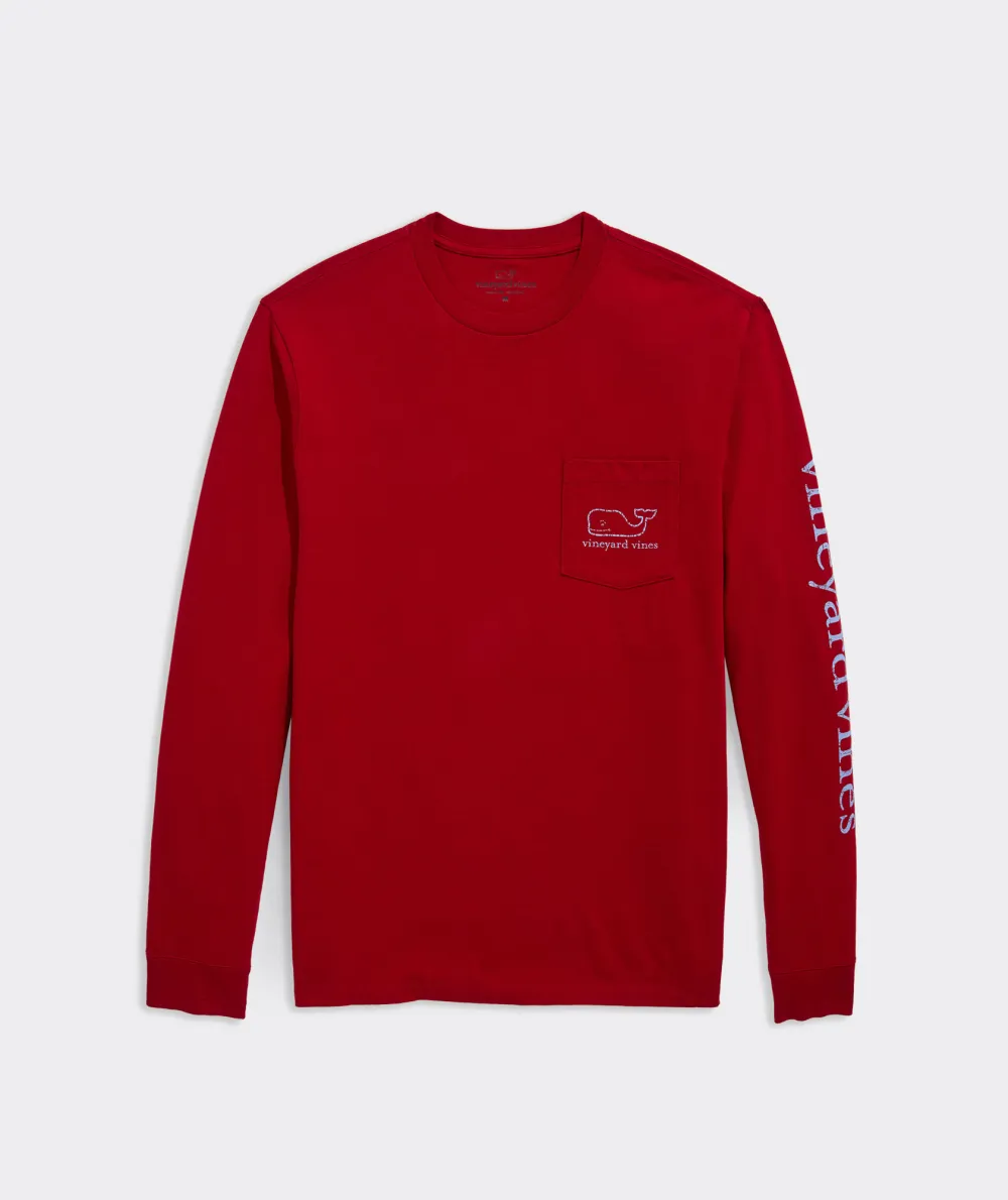 Vintage Whale Long-Sleeve Pocket Tee