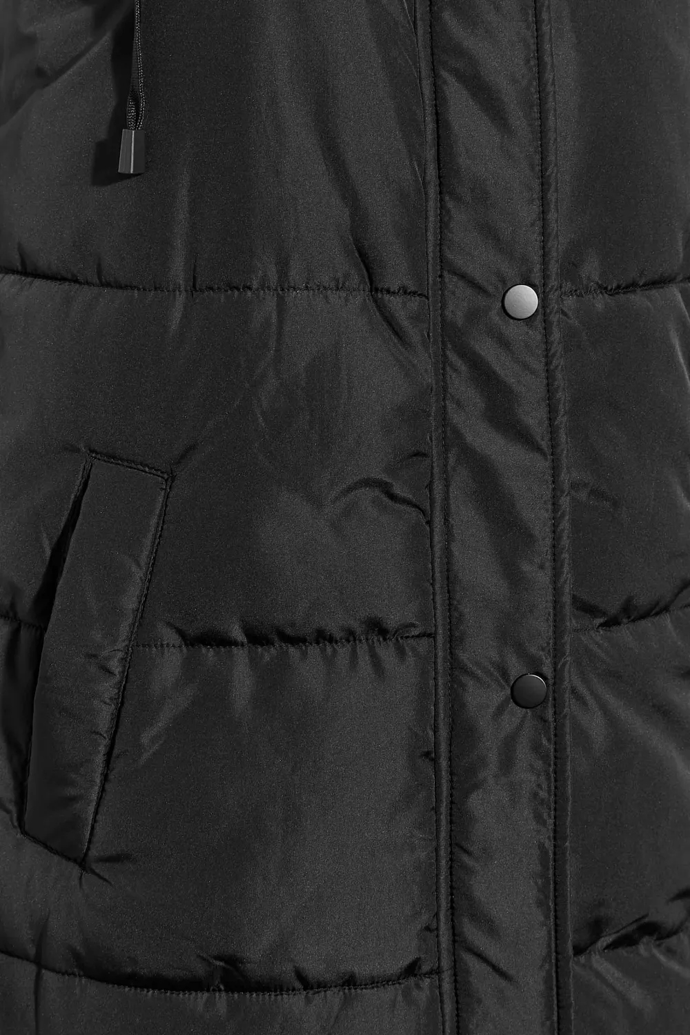 LTS Tall Black Midaxi Puffer Gilet
