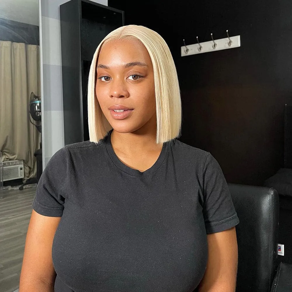 Sterly 613 Blonde Bob Wigs Human Hair Straight 13×4/13×6 Lace Front Bob Wigs