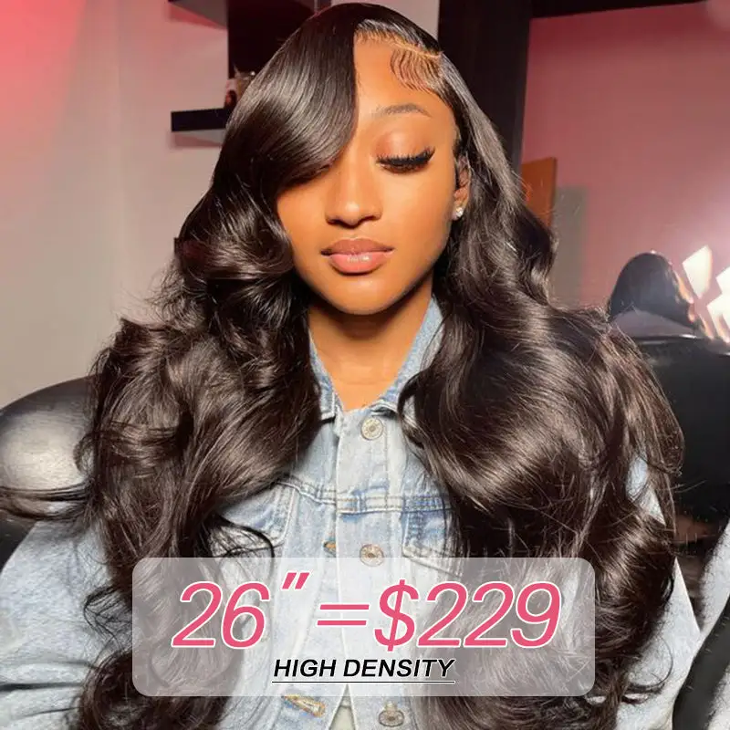 250% Density Body Wave Full 13×6 Frontal Lace Human Hair Wigs
