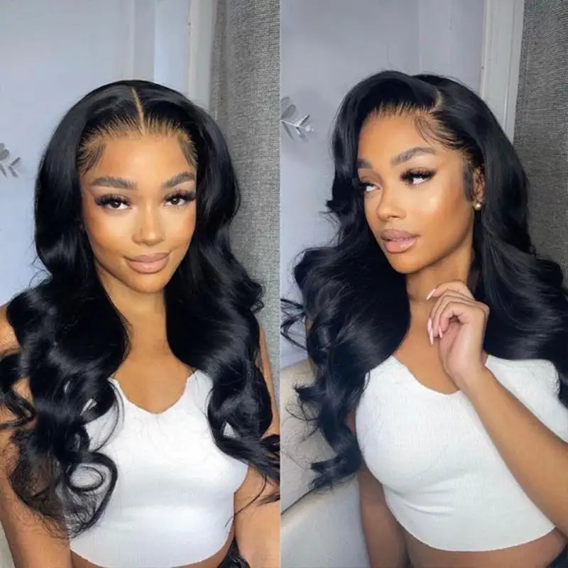 Body Wave 13x6 Real HD Lace Undetactable BlendAway Full Lace Frontal Wig 100% Virgin Human Hair