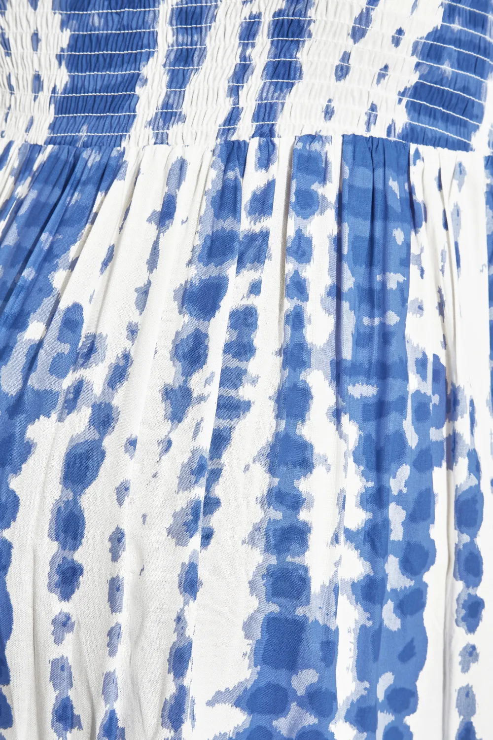 BUMP IT UP MATERNITY Curve Blue Tie Dye Shirred Dress