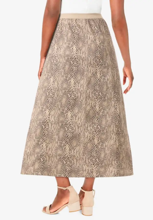 Stretch Denim Jegging Skirt