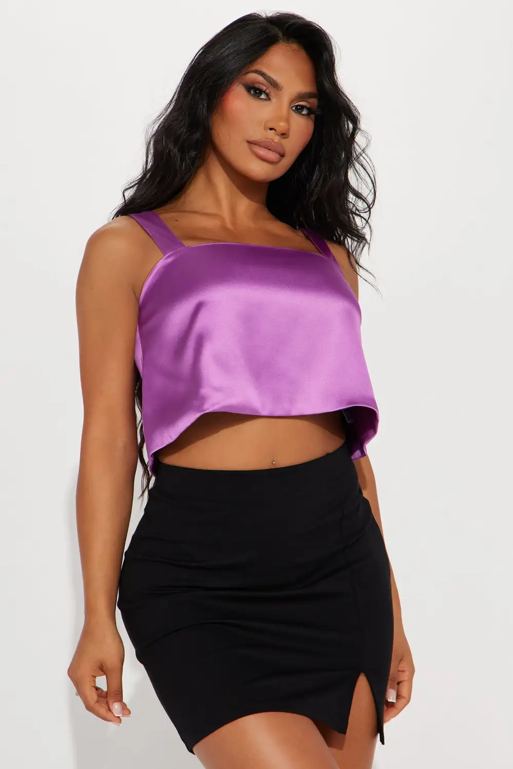 Keeping My Cool Satin Top - Pink