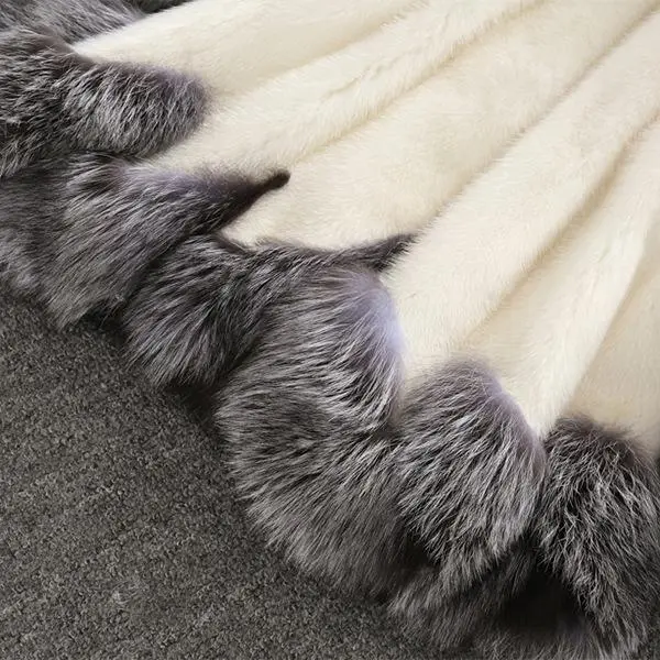 Medium Length Fox Fur Coat
