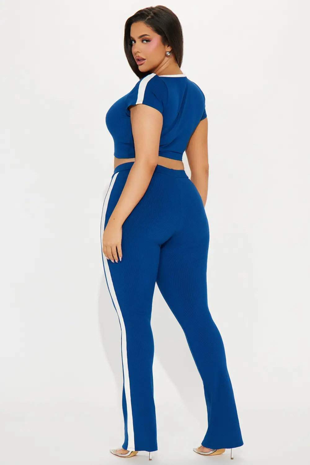 Callie Snatched Pant Set - Navy/combo