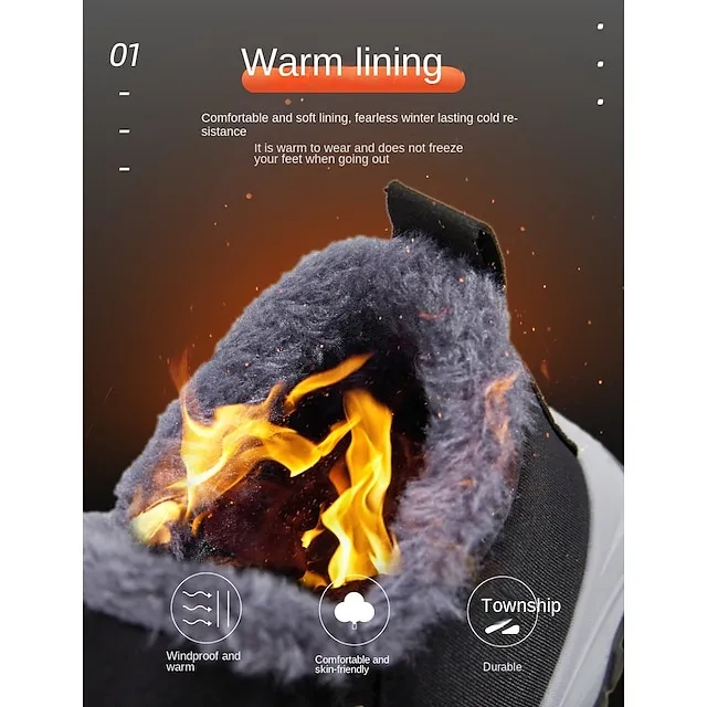 Women's Sneakers Boots Snow Boots Plus Size Hiking Boots Daily Fleece Lined Booties Ankle Boots Winter Wedge Heel Round Toe Fashion Cute Plush Hiking Satin Loafer Solid Color Wine Black