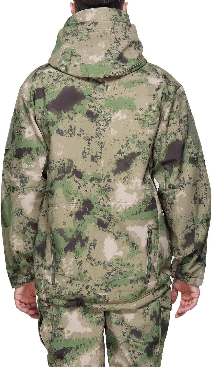 Men's Military Tactical Jackets Softshell Winter Warm Fleece Hooded Coat Outdoor Hiking Hunting Jacket