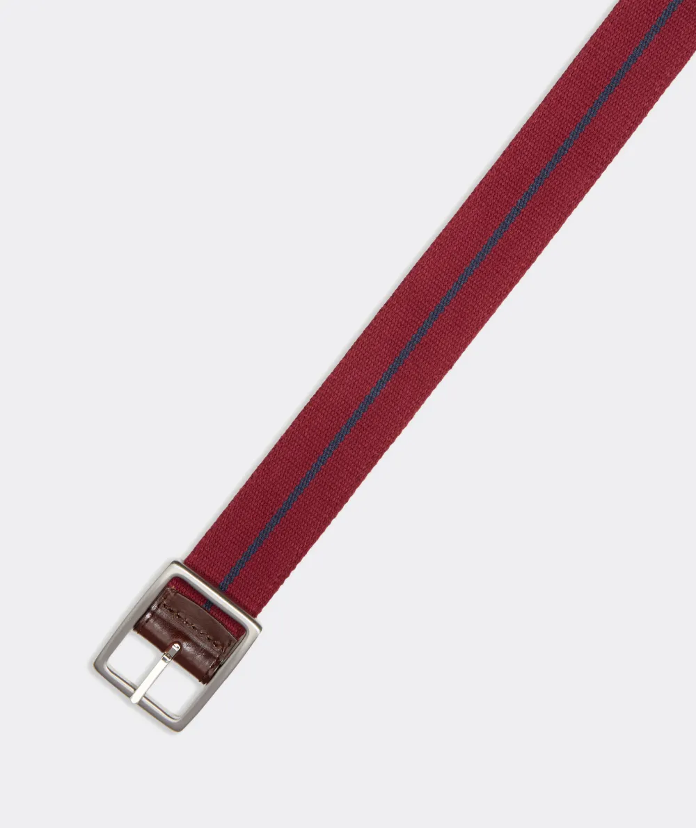 Leather & Webbing Reversible Belt