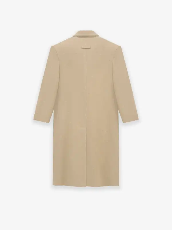 Boiled Wool Double Breasted Overcoat