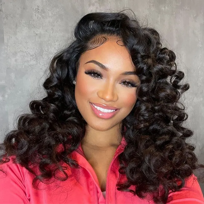 9×6 Lace Pre Everything Loose Wave Wig Glueless Invisible Lace Wig Breathable Air Cap