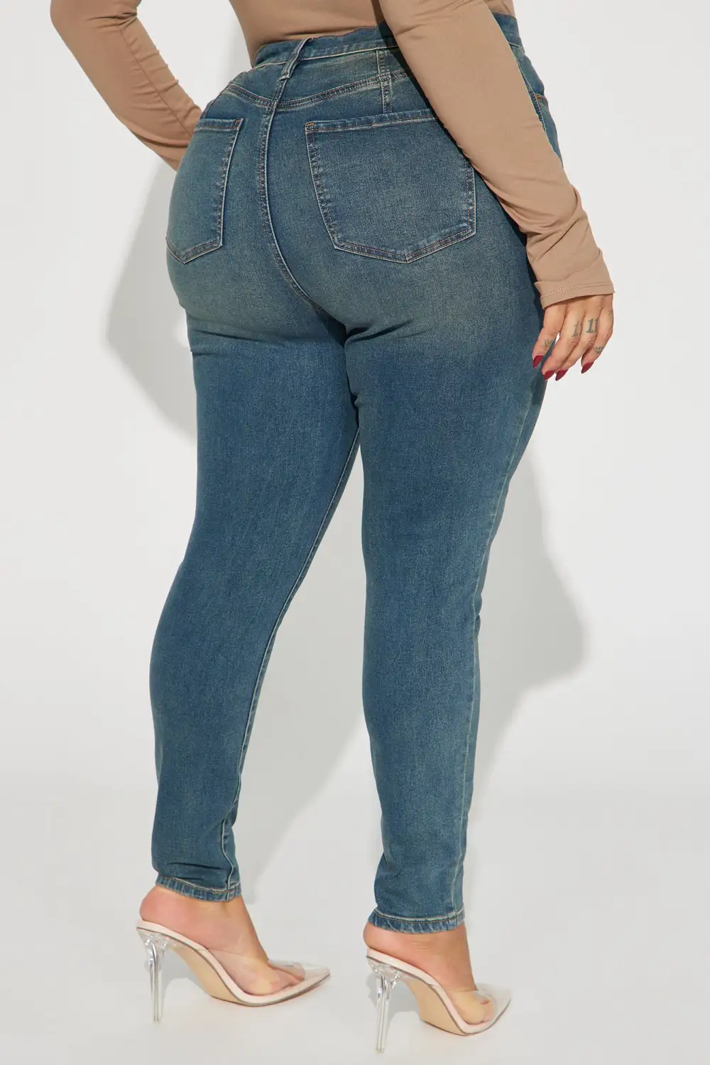 Unfounded Tinted Stretch Skinny Jeans - Medium Wash