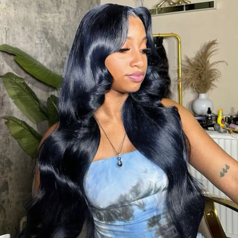 Sale | Glueless Midnight Blue 7x6/13x6 FULL Lace Frontal Wig 16