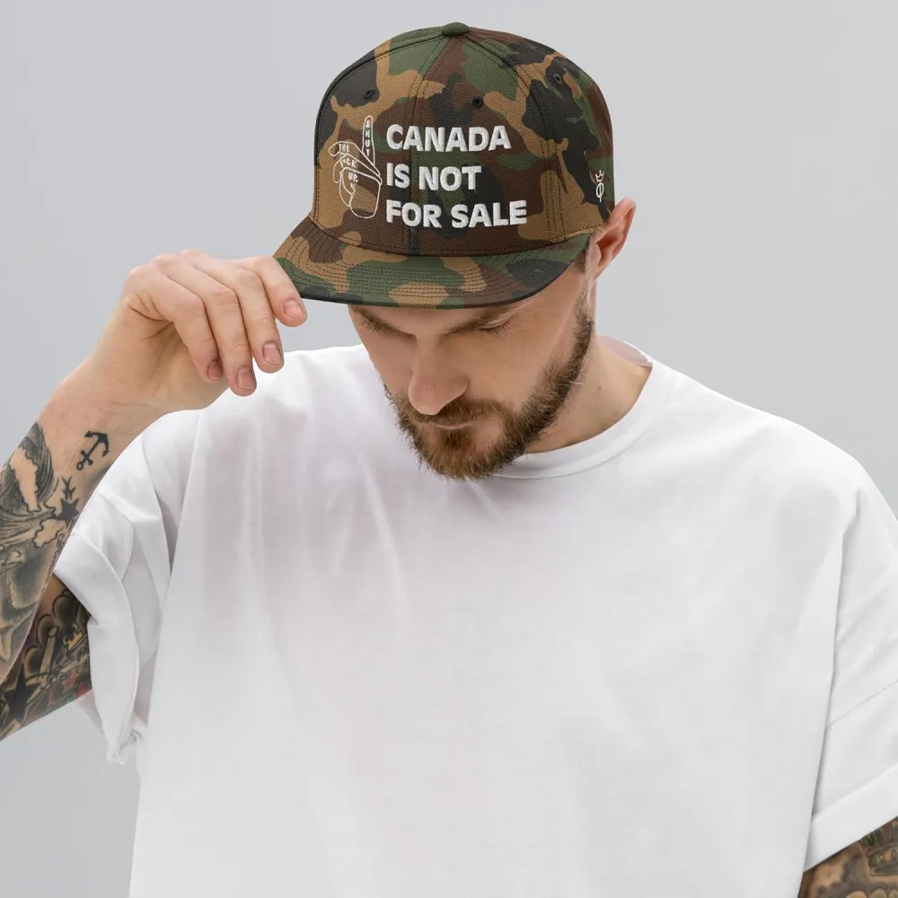 Canada is NOT for Sale Snapback Hat Bold Silence Sign