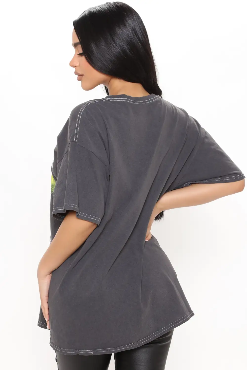 Metallica Oversized Washed Tee - Charcoal