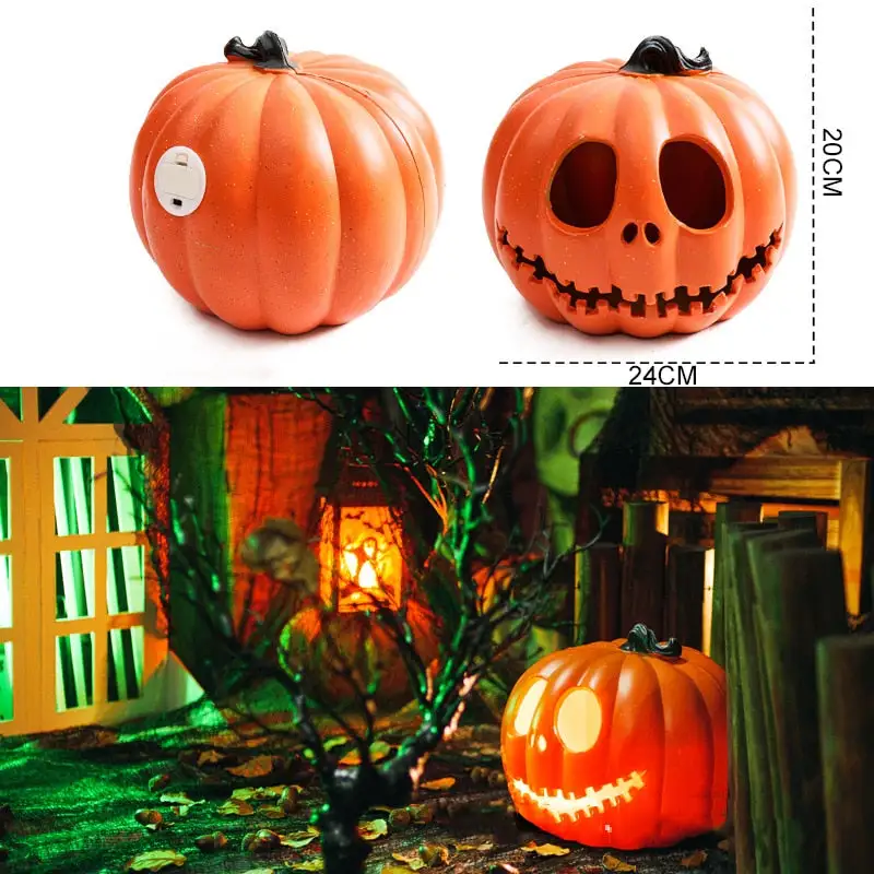 Halloween Pumpkin Led Light Lamp Creative Lantern Decoration Flashing Light Gypsophila Ghost Festival Dress Up Glowing