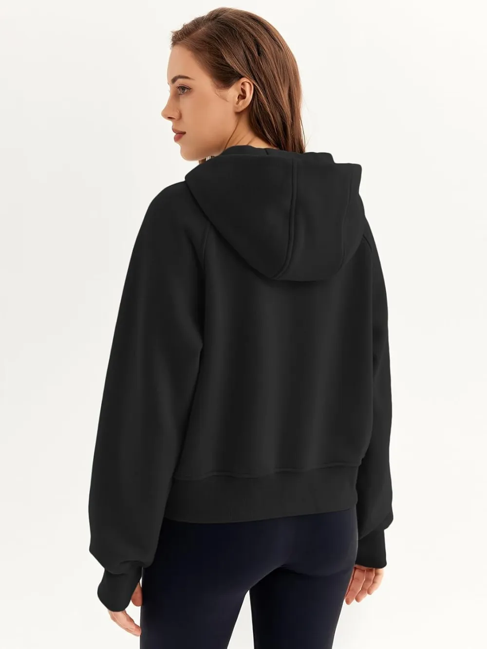 Womens Zip Up Hoodies Fleece Jackets Oversized Sweatshirts Fall Fashion Outfits 2024 Sweaters Winter Clothes