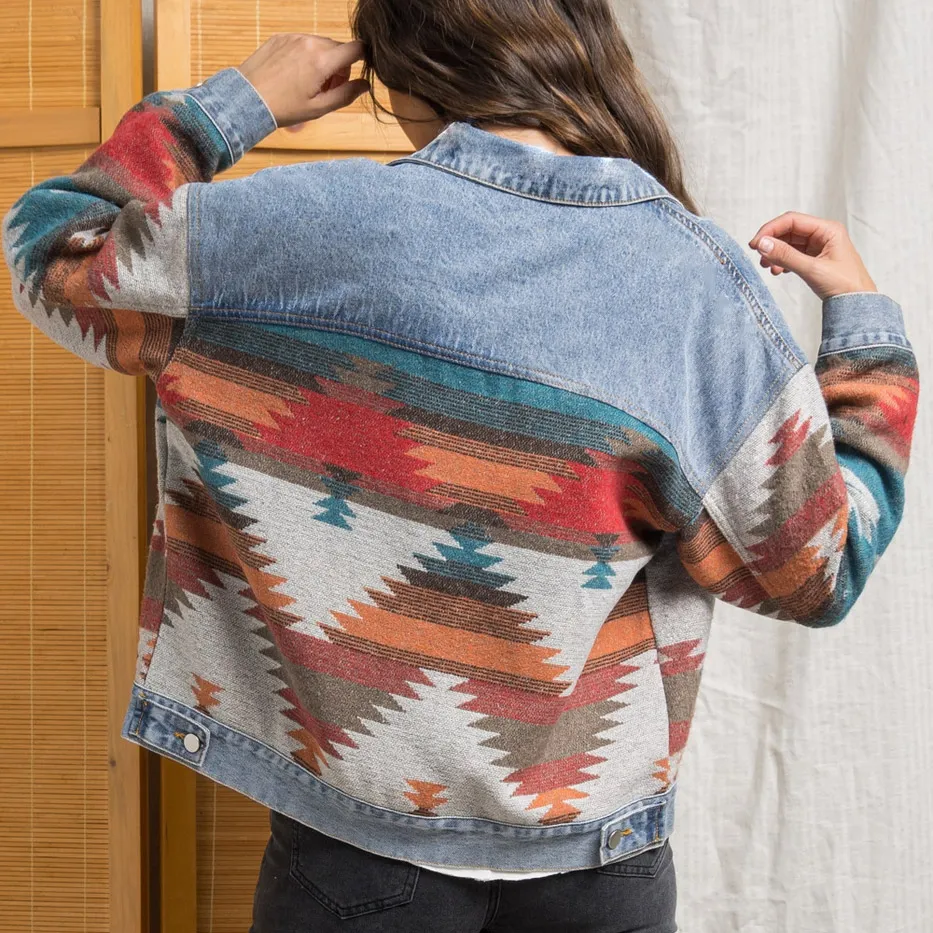 Ethnic Vintage Denim Jacket
