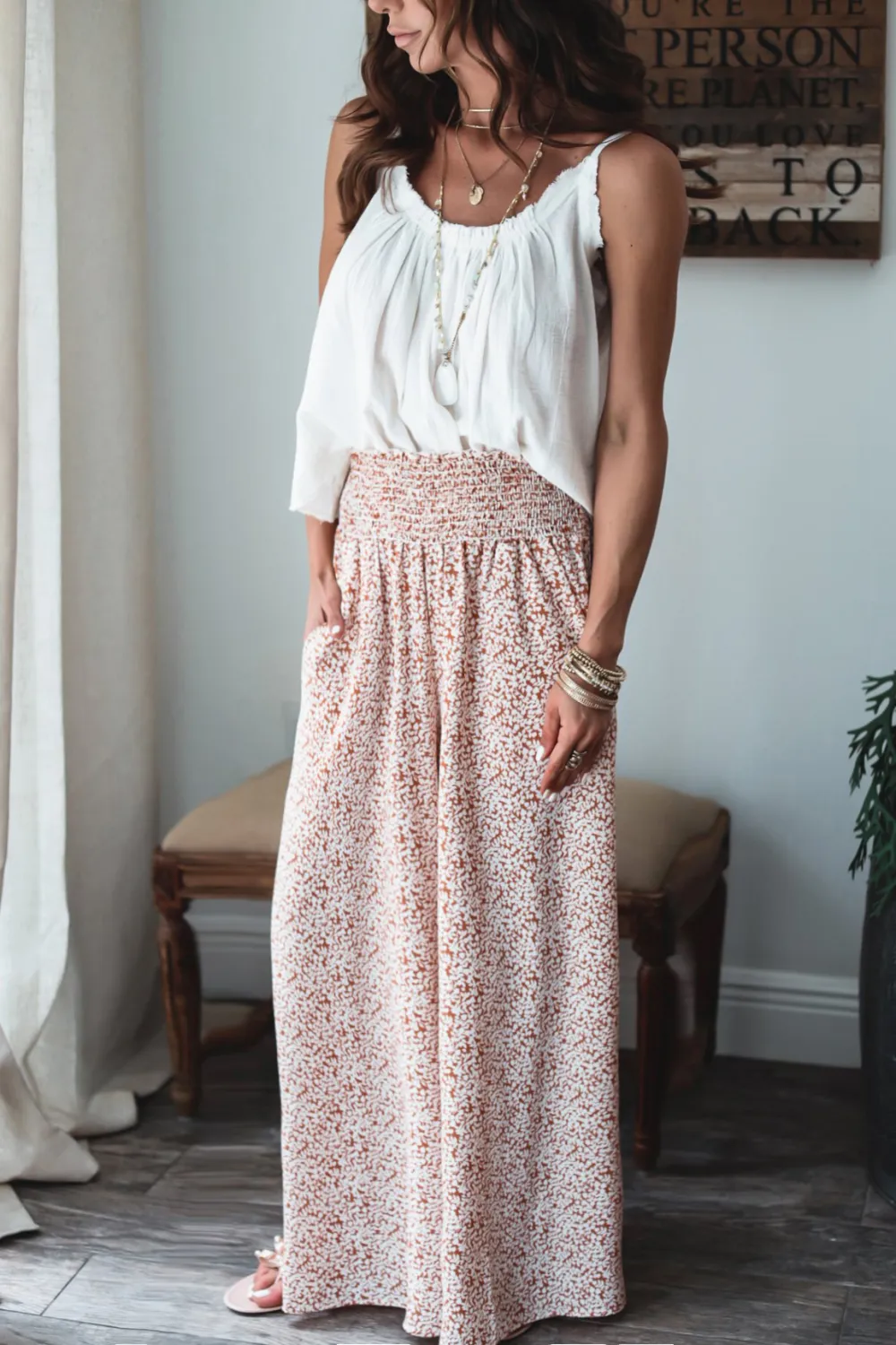 Loose Drape Straight Leg Pants