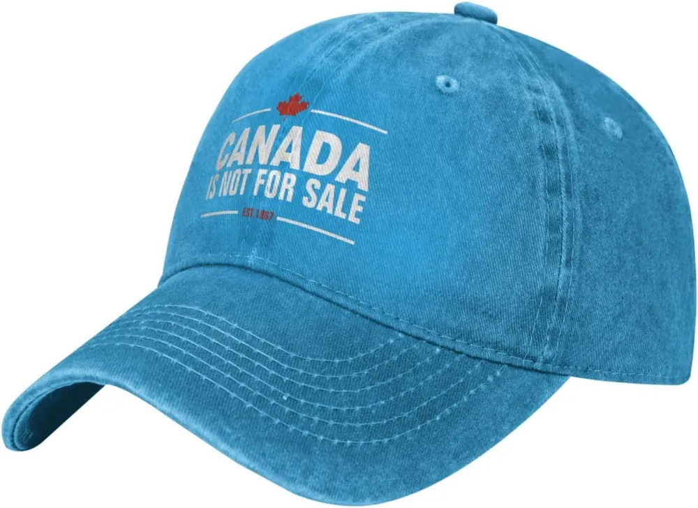 Canada is Not for Sale Trucker Hat for Dad Golf Cotton Washed Denim Baseball Caps