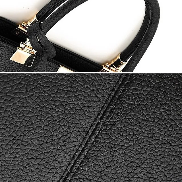 Women's Handbag Crossbody Bag Satchel Top Handle Bag PU Leather Daily Zipper Chain Solid Color Wine Black Pink