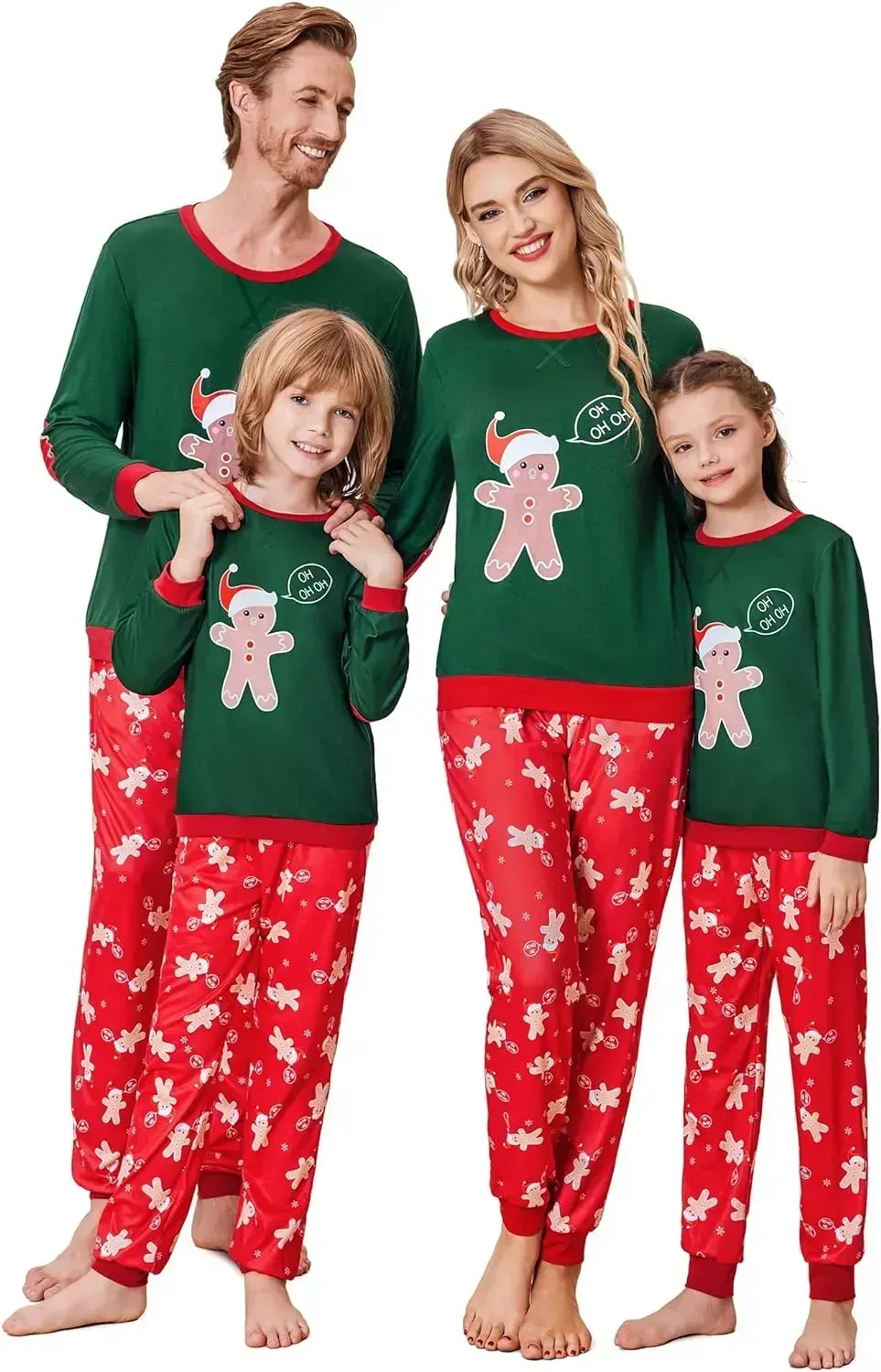 Women's Pajamas Sets Long Sleeve with Plaid Pants Soft Sleepwear O Neck 2 Piece Pjs Joggers Loung Set with Pockets