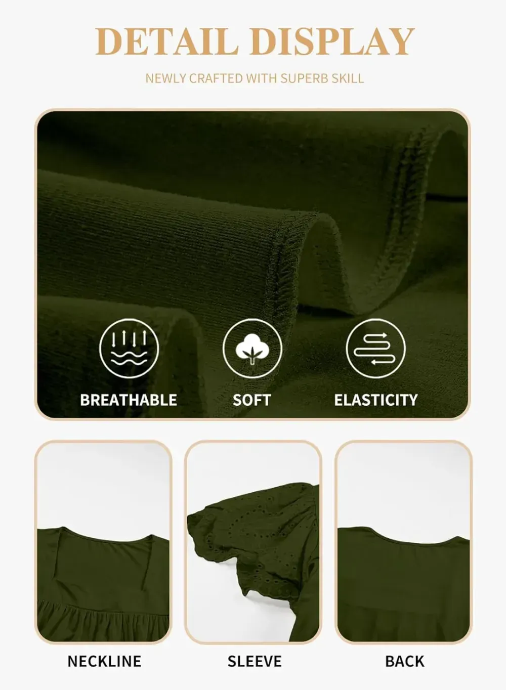 Eytino Womens Plus Size Tops Ruffle Short Sleeve Square Neck Summer Loose Casual Tee Shirts(1X-5X)