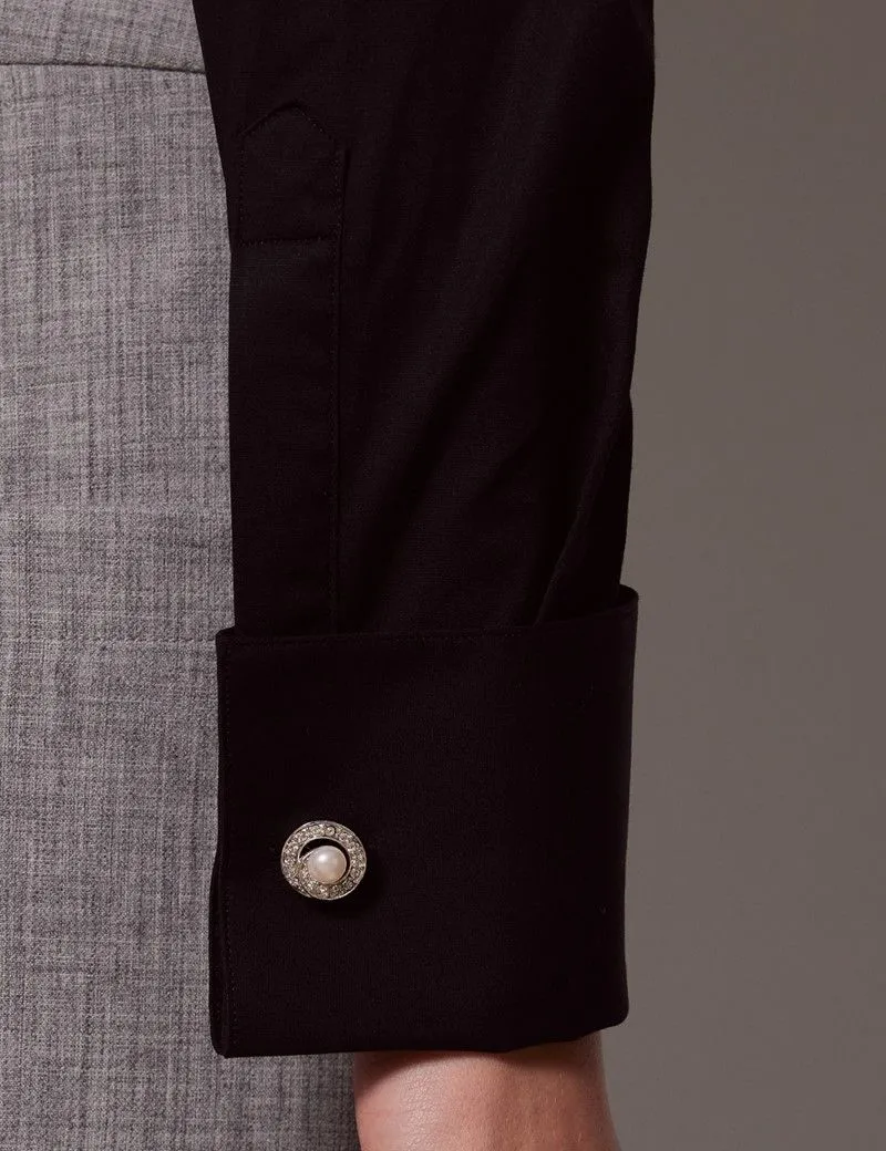 Fitted Cotton Stretch Shirt - Double Cuff