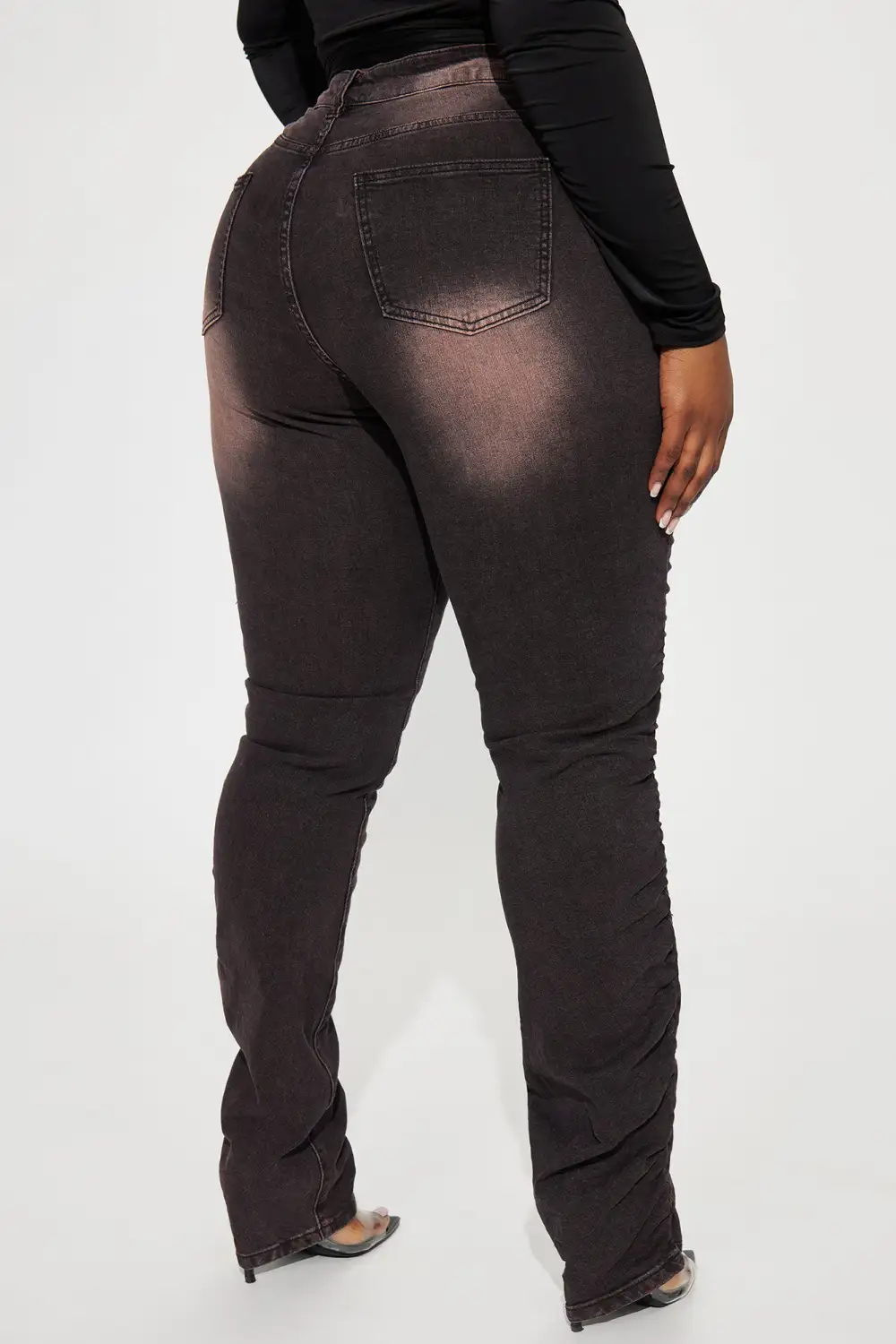 Cutting Ties Tinted Stacked Stretch Skinny Jeans - Mocha