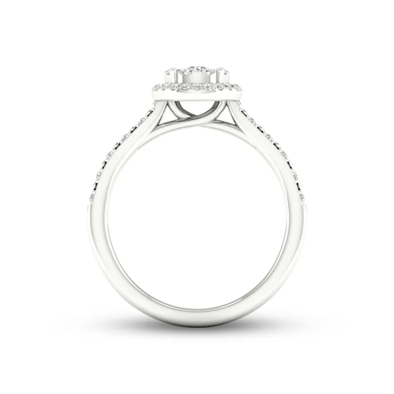 Diamond Promise Ring 1/4 ct tw Round-cut 10K White Gold