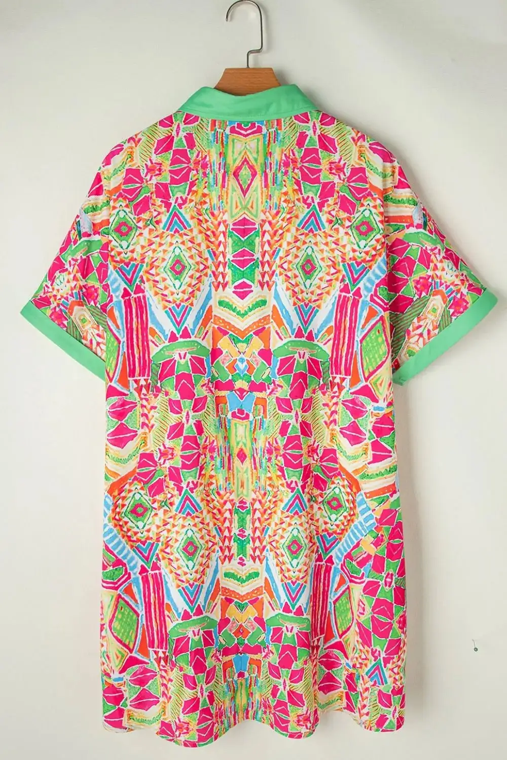 Button Front Printed Dress